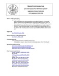 Legislative History: An Act to Implement the Recommendations of the Maine Task Force on Interstate Banking and Branching (HP1272)(LD 1750) by Maine State Legislature (117th: 1994-1996)