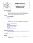 Legislative History: An Act to Create a Uniform Health Information System (HP1289)(LD 1772) by Maine State Legislature (117th: 1994-1996)