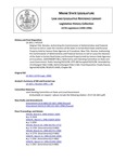 Legislative History: Resolve, Authorizing the Commissioner of Administrative and Financial Services to Sell or Lease the Interests of the State in Certain Real Estate and Personal Property Held by Various State Agencies at 5 Locations (HP1329)(LD 1821) by Maine State Legislature (117th: 1994-1996)