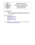 Legislative History: Joint Order, Amending Joint Rule 13, Regarding Legislative Committees (HP55) by Maine State Legislature (117th: 1994-1996)