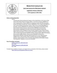 Legislative History: Joint Resolution Memorializing the Congress of the United States on the Future of the United States Naval Shipyard at Kittery, Maine (SP252) by Maine State Legislature (117th: 1994-1996)