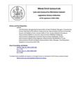 Legislative History: Joint Resolution Recognizing the Association of State Floodplain Managers (SP564) by Maine State Legislature (117th: 1994-1996)
