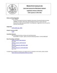 Legislative History: An Act Concerning the Format of Legislative Documents (HP74)(LD 99) by Maine State Legislature (118th: 1996-1998)
