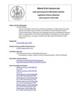 Legislative History:  Resolve, to Establish a Task Force to Study the Feasibility of a Single Claims Processing System for 3rd-party Payors of Health Care Benefits (HP286)(LD 350)