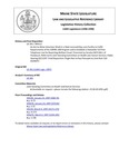 Legislative History:  An Act to Allow Volunteer Work in a State Licensed Day-care Facility to Fulfill Requirements of the ASPIRE-JOB Program and to Establish a Statewide Toll-free Telephone Line for Reporting Welfare Fraud (SP112)(LD 391)