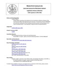 Legislative History:  RESOLUTION, Proposing an Amendment to the Constitution of Maine to Require That Constitutional Officers Be Appointed by the Governor (SP121)(LD 400)