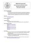 Legislative History:  An Act Concerning Commercial Marine Fishing Licenses (SP130)(LD 409)
