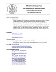 Legislative History:  Resolve, to Establish the Commission to Determine the Adequacy of Services to Persons with Mental Retardation (HP431)(LD 581)