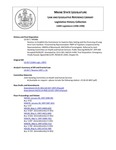 Legislative History:  Resolve, to Establish the Commission to Examine Rate Setting and the Financing of Long-term Care Facilities (HP486)(LD 657)