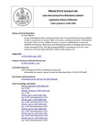 Legislative History:  An Act Amending the Maine Consumer Credit Code (HP519)(LD 710)