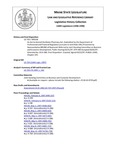 Legislative History:  An Act to Amend the Maine Pharmacy Act (HP538)(LD 729)