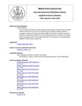 Legislative History:  An Act to Repeal the Maine Surplus Energy Auction Program (SP251)(LD 820)