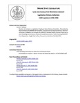 Legislative History:  Resolve, to Convene a Legislative Employee Salary Review Committee (HP630)(LD 855)