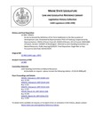 Legislative History:  An Act to Amend the Definition of the Term Subdivision in the Site Location of Development Laws (HP655)(LD 908)