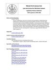 Legislative History:  Resolve, Establishing a Task Force to Examine the Desirability of a Model Municipal Building Code (HP775)(LD 1052)