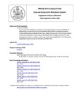 Legislative History:  An Act to Restrict Telephone Solicitation (HP898)(LD 1215)