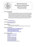 Legislative History:  Resolve, to Establish a Maine Mobility Fund Task Force (SP429)(LD 1377)