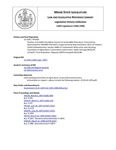Legislative History:  Resolve, to Establish the Maine Council on Sustainable Silviculture (HP1003)(LD 1395)