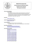 Legislative History:  An Act Regarding the Division of Safety and Environmental Services in the Bureau of General Services (SP518)(LD 1602)