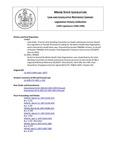 Legislative History:  An Act to Amend the Maine Health Data Organization Laws (SP560)(LD 1693)