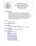 Legislative History:  An Act to Restructure the State's Electric Industry (HP1274)(LD 1804)