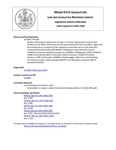 Legislative History:  Resolve, Directing the Department of Labor to Transfer Appropriate Functions and Positions to the Office that Houses the Fort Kent Employment Security Office (HP1300)(LD 1843)