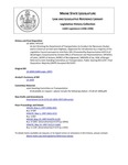 Legislative History:  An Act Directing the Department of Transportation to Conduct the Necessary Studies and to Construct an East-west Highway (HP1310)(LD 1858)