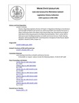 Legislative History:  Resolve, Regarding Legislative Review of Chapter 6: Regulations Relating to Coordination and Oversight of Patient Care Services by Unlicensed Health Care Assistive Personnel, a Major Substantive Rule of the Maine State Board of Nursing (HP1328)(LD 1877)