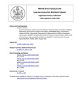 Legislative History:  An Act to Extend the Authorization for Federally Funded Positions to Establish a Military Rebuild Site at the Former Loring Air Force Base (SP677)(LD 1901)