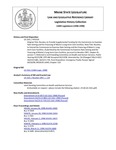 Legislative History:  Resolve, to Provide Supplemental Funding for the Commission to Examine Rate Setting and the Financing of Maine's Long-term Care Facilities (HP1534)(LD 2161)