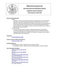 Legislative History:  An Act Concerning Disaster Assistance in 1998 (HP1550)(LD 2179)