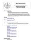 Legislative History:  Resolve, Regarding Legislative Review of Certification and Monitoring of Batterer Intervention Programs, a Major Substantive Rule of the Department of Corrections (HP1560)(LD 2189)