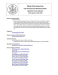Legislative History: Resolve, Regarding Legislative Review of Chapter 302: Consumer Education Program; Electric Restructuring, a Major Substantive Rule of the Public Utilities Commission (HP1575)(LD 2209) by Maine State Legislature (118th: 1996-1998)