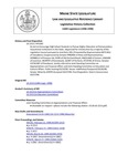 Legislative History: An Act to Encourage High School Students to Pursue Higher Education at Postsecondary Educational Institutions in this State (HP1583)(LD 2213) by Maine State Legislature (118th: 1996-1998)