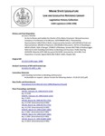 Legislative History: An Act to Revise and Update the Charter of the Maine Employers' Mutual Insurance Company in Furtherance of its Mission (HP1593)(LD 2222) by Maine State Legislature (118th: 1996-1998)