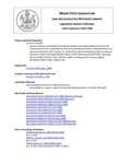 Legislative History: An Act to Reduce Air Pollution from Motor Vehicles and to Meet Requirements of the Federal Clean Air Act (HP1594)(LD 2223) by Maine State Legislature (118th: 1996-1998)