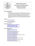 Legislative History: An Act to Implement the Recommendations of the Majority of the Joint Standing Committee on Utilities and Energy Arising from Its Government Evaluation Act Review of the Office of the Public Advocate (HP1647)(LD 2277) by Maine State Legislature (118th: 1996-1998)