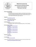 Legislative History: An Act Regarding Telecommunications Regulation (HP1661)(LD 2288) by Maine State Legislature (118th: 1996-1998)
