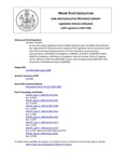 Legislative History: An Act Concerning Legislative Review of Rules Adopted under the Maine Clean Election Act (HP1678)(LD 2296) by Maine State Legislature (118th: 1996-1998)