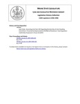 Legislative History: Joint Order, Amending Joint Rule 302 Regarding Membership of Joint Standing Committees (HP90) by Maine State Legislature (118th: 1996-1998)