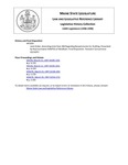 Legislative History: Joint Order, Amending Joint Rule 208 Regarding Requirements for Drafting (HP1059) by Maine State Legislature (118th: 1996-1998)