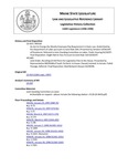 Legislative History: Joint Order, Recalling LD 419 from the Legislative Files to the House (HP1405) by Maine State Legislature (118th: 1996-1998)