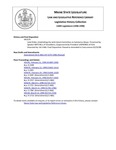 Legislative History: Joint Order, Establishing the Joint Select Committee on Substance Abuse (HP1579) by Maine State Legislature (118th: 1996-1998)