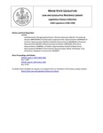 Legislative History: Joint Resolution Recognizing Parkinson's Disease Awareness Month (SP586) by Maine State Legislature (118th: 1996-1998)