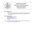 Legislative History: Joint Order, Establishing the Joint Select Committee on Research and Development (SP668) by Maine State Legislature (118th: 1996-1998)