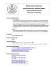 Legislative History: Joint Order, Recalling LD 1376 from the Legislative Files to the Senate (SP848) by Maine State Legislature (118th: 1996-1998)