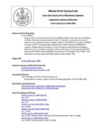 Legislative History:  An Act to Eliminate the Use of MTBE in Maine (HP11)(LD 21)