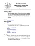 Legislative History: An Act Requiring Interim Annual Budgets for Municipalities (HP80)(LD 93) by Maine State Legislature (119th: 1998-2000)