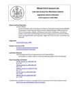 Legislative History: An Act to Provide Funds for the Repair of Schools (HP152)(LD 214) by Maine State Legislature (119th: 1998-2000)