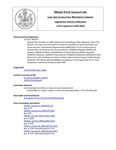 Legislative History: Resolve, to Cable Televise the Proceedings of the Legislature (HP175)(LD 253) by Maine State Legislature (119th: 1998-2000)